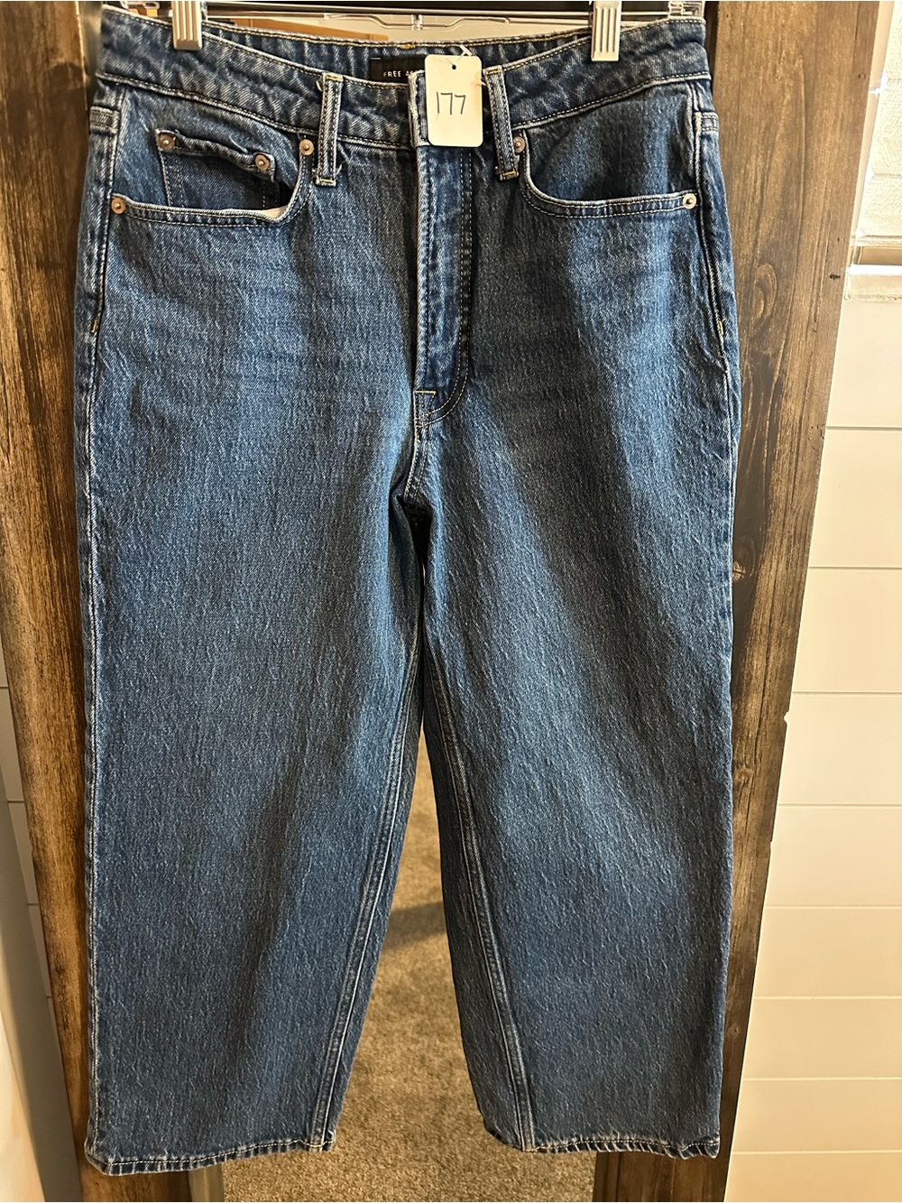 Free Assembly Women’s Super High Rise Crop Wide Leg Jeans Size 8 Short